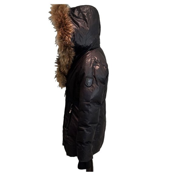 Rudsak Atelier Noir Sandra down Jacket Double Layer Zipper Real Fur Black size M - Picture 3 of 16